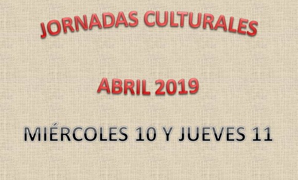 JORNADAS CULTURALES ABRIL 2019