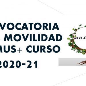 CONVOCATORIA BECA MOVILIDAD ERAMUS+ CURSO 2020-21